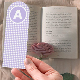 Lavender Gingham Karo Custom Monogram