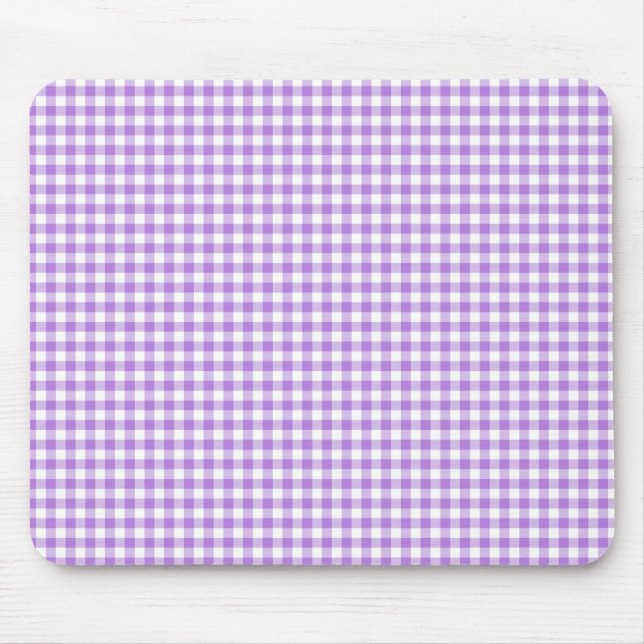 Lavender Gingham Mousepad (Vorne)