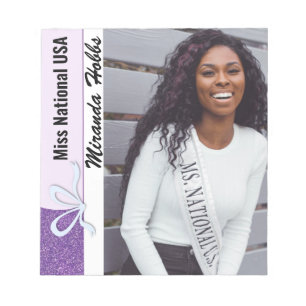 Lavender Glitter - Benutzerdefinierter Autogrammbl Notizblock