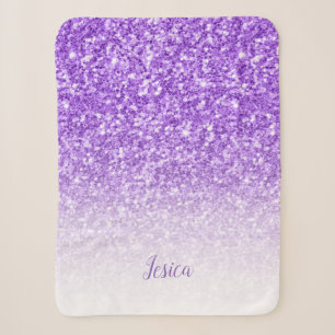 Lavender Glitzer Sherpadecke