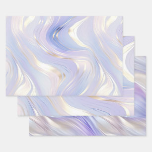 Lavender Gold Glam Wedding Geschenkpapier Set