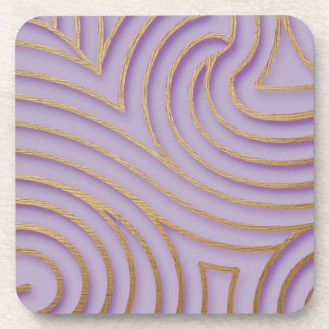 Lavender Gold Untersetzer Set (Vorderseite)