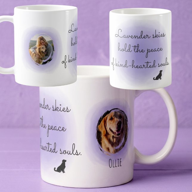 Lavender Golden Retriever Custom Mug with Name Kaffeetasse (Von Creator hochgeladen)