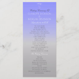 Lavender Gray Pastel Ombre Wedding Program Programm