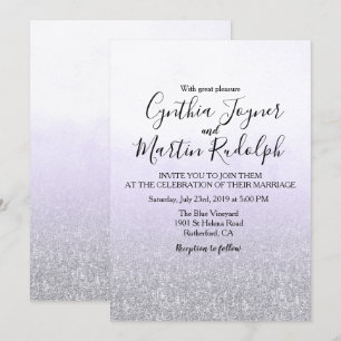 Lavender Gray Watercolor Einladung