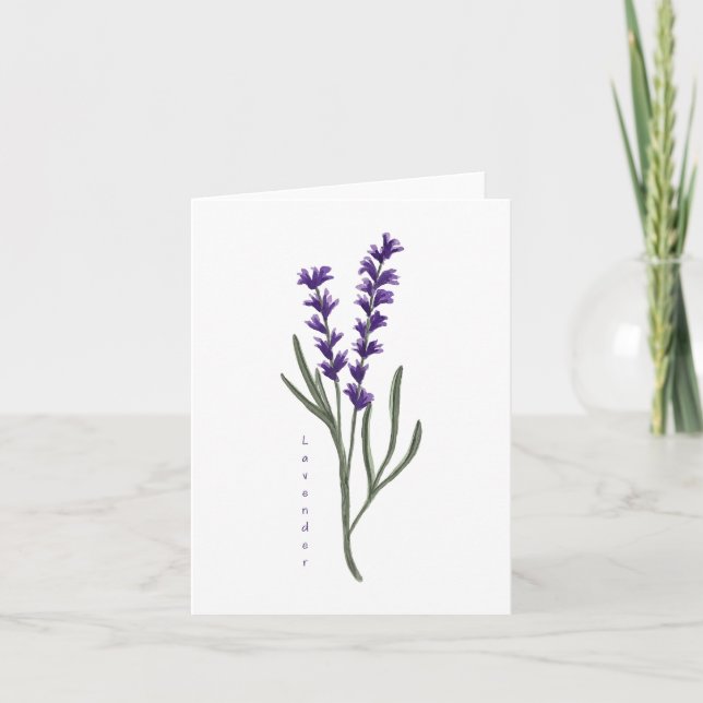 Lavender Greetings Card Karte (Vorderseite)