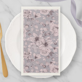 Lavender Grey Floral Serviette