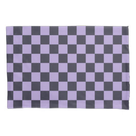 Lavender haze checkerboard pattern kissenbezug