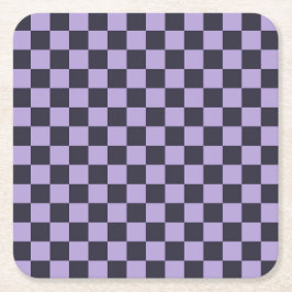 Lavender haze checkerboard pattern rechteckiger pappuntersetzer