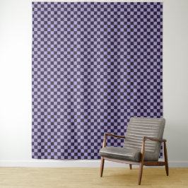 Lavender haze checkerboard pattern wandteppich