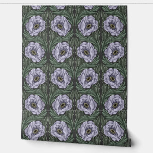 Lavender Haze Floral Wall Mural Tapete