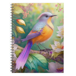 Lavender Headed Orange Breastase Fantasy Bird Notizblock