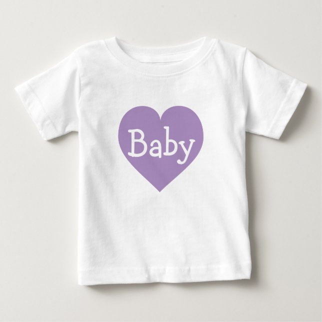 Lavender Heart Baby T-shirt (Vorderseite)