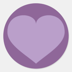 Lavender Heart Runder Aufkleber