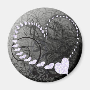 Lavender Heart Wirbel Magnet