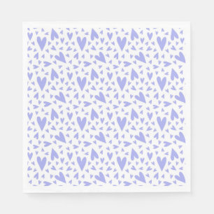 Lavender Hearts Pattern Serviette