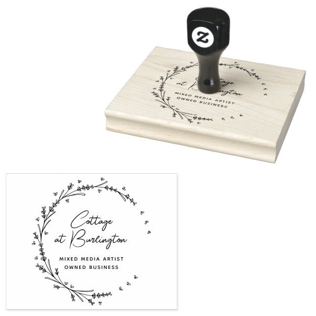 Lavender Hearts Wreath Gummistempel (Stempel)