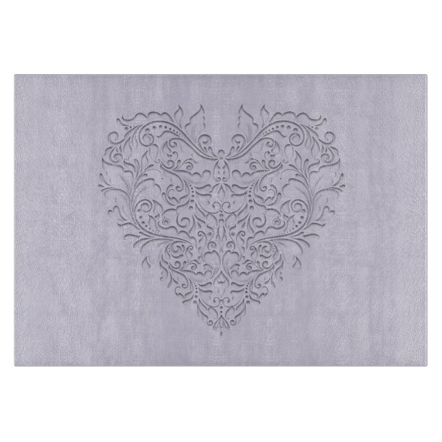 Lavender HeartyChic Schneidebrett (Vorderseite)