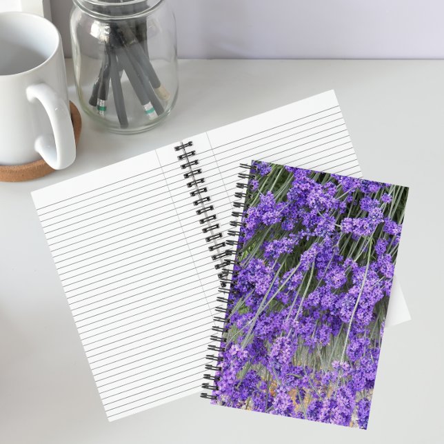 Lavender Herb Blooms Floral Notizbuch (In Situ)