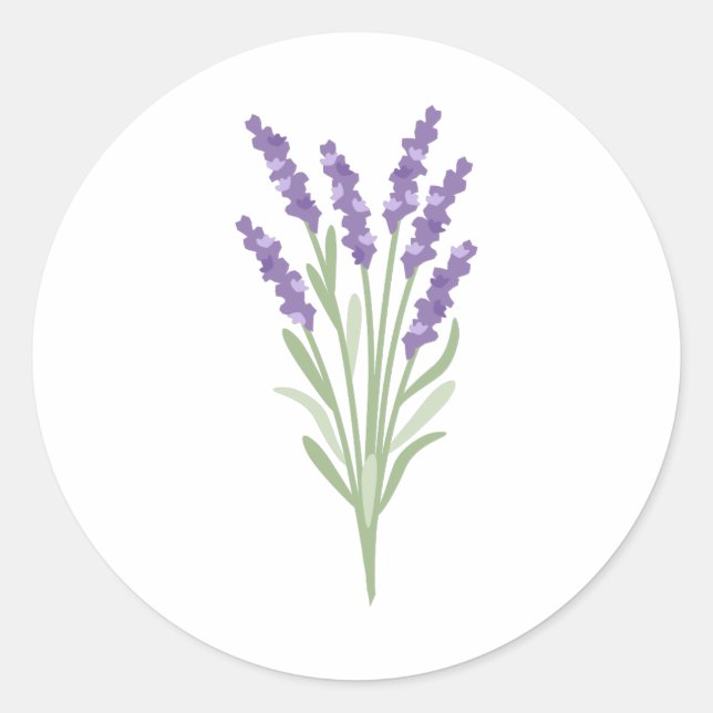 Lavender Herb Runder Aufkleber (Vorderseite)