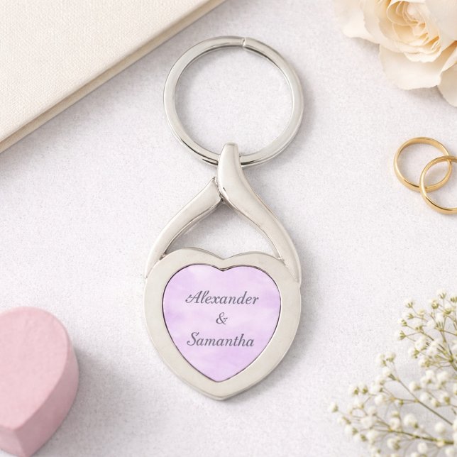 Lavender-Herz Romantischer Name  Schlüsselanhänger (Von Creator hochgeladen)