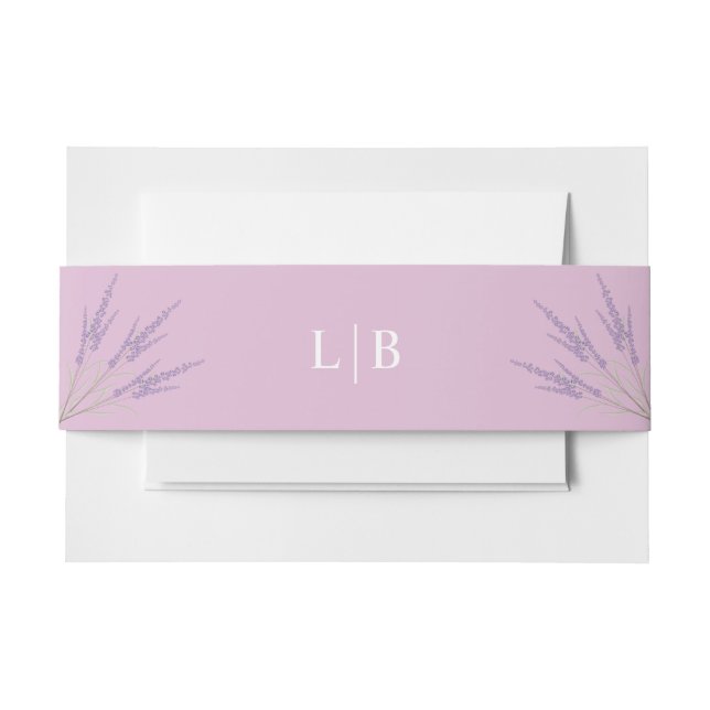 Lavender, Hochzeit Einladungsbanderole (Vorderseite Beispiel)