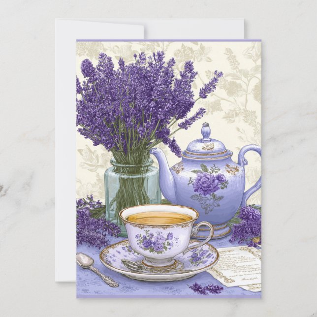 Lavender Hour | Floral Calm Einladung (Vorderseite)