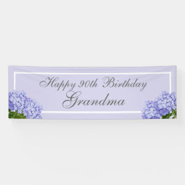 Lavender Hydrangea Happy 90. Geburtstagsgrandma Banner