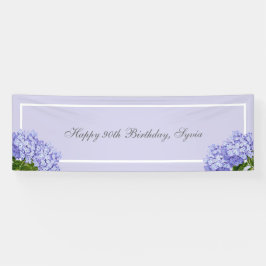 Lavender Hydrangea Happy Birthday Banner