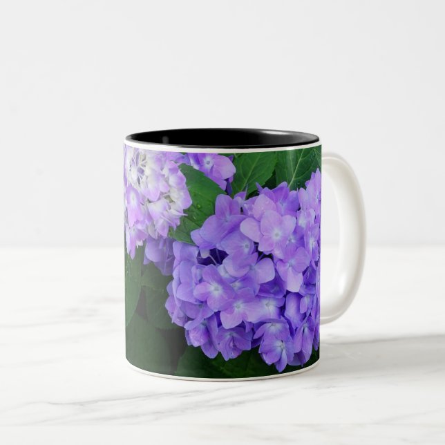 Lavender Hydrangea Zweifarbige Tasse (VorderseiteRechts)