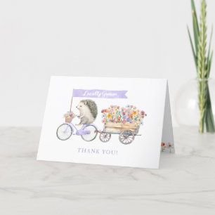 Lavender Igel Kinderdusche Danke Karte