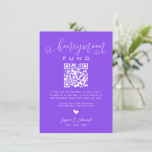 Lavender Indigo Honeymoon Fund Qr Code Minimalisti