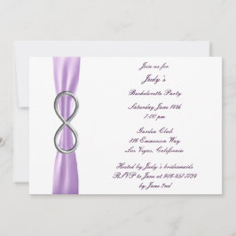 Lavender Infinity Junggeselinnen-Abschied Einladun Einladung