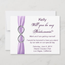 Lavender Infinity Wedding Bridesmaid Card Einladung