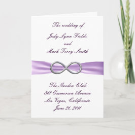 Lavender Infinity Wedding Programmkarte Programm