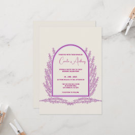 Lavender Ivory Floral Boho Wedding Einladung
