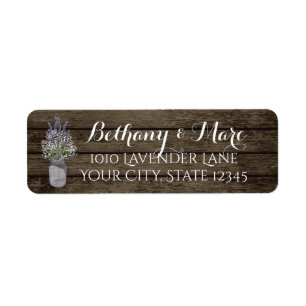Lavender Jar und Barn Wood Address