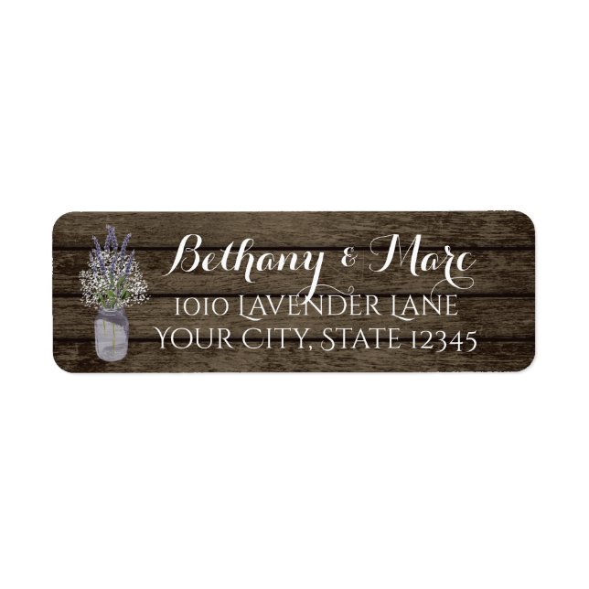 Lavender Jar und Barn Wood Address (Vorne)