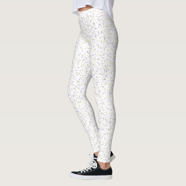 Lavender Lemonade gesprenkelte Punkte Leggings (Links)
