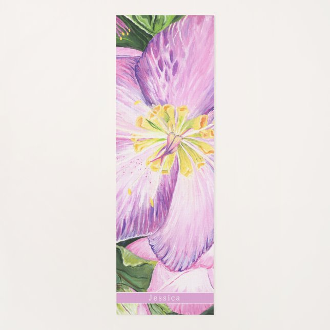 Lavender Lenten Rose BeYOUtiful Floral  Yoga Mat Yogamatte (Vorderseite)