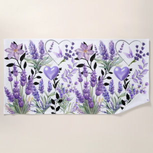 Lavender Liebe Beach Decke Strandtuch