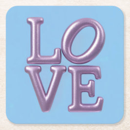 Lavender LIEBE Blue Untersetzer Set