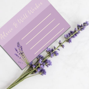 Lavender Liebe Brautparty Hinweiskarte