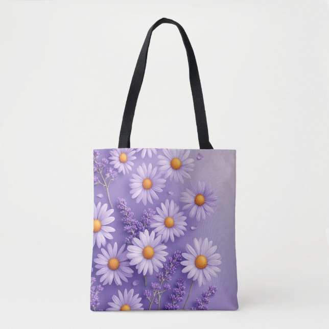 Lavender Liebe & Daisy Charm Tasche (Vorderseite)