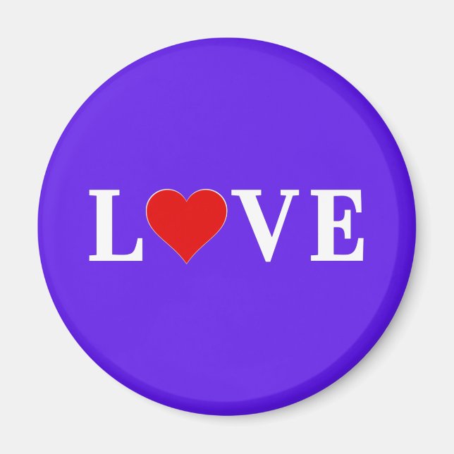 Lavender LIEBE Elegant Stilvoll Magnet (Vorne)