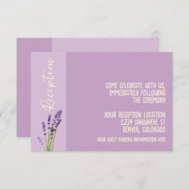 Lavender Liebe Hochzeitsempfang Begleitkarte