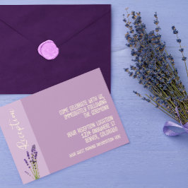 Lavender Liebe Hochzeitsempfang Begleitkarte