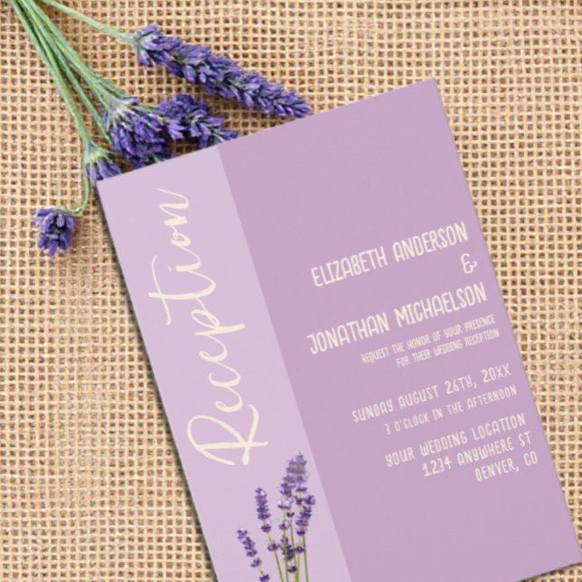 Lavender Liebe Hochzeitsempfang Einladung (Von Creator hochgeladen)