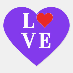 Lavender LIEBE Modernes Design Herz-Aufkleber