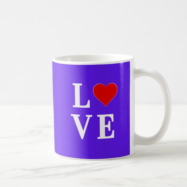 Lavender LIEBE Modernes Design Kaffeetasse (Rechts)